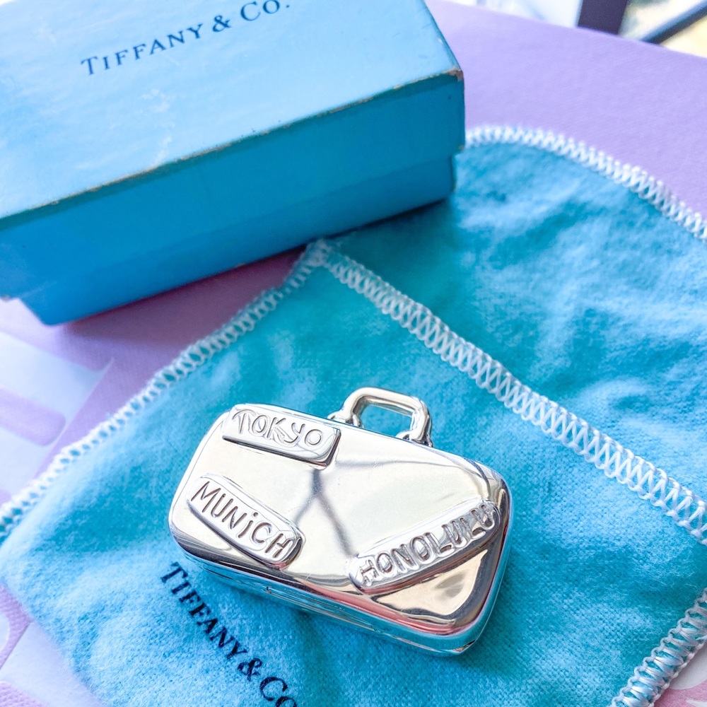 Tiffany & Co. Sterling Silver Travel Luggage Suitcase Pill or Trinket Box - Picture 3 of 11